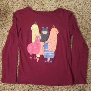 Girls size 10-12 Llama shirt